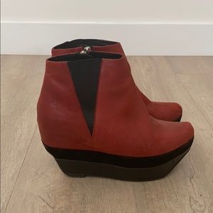 Miista Suede Platform Booties
